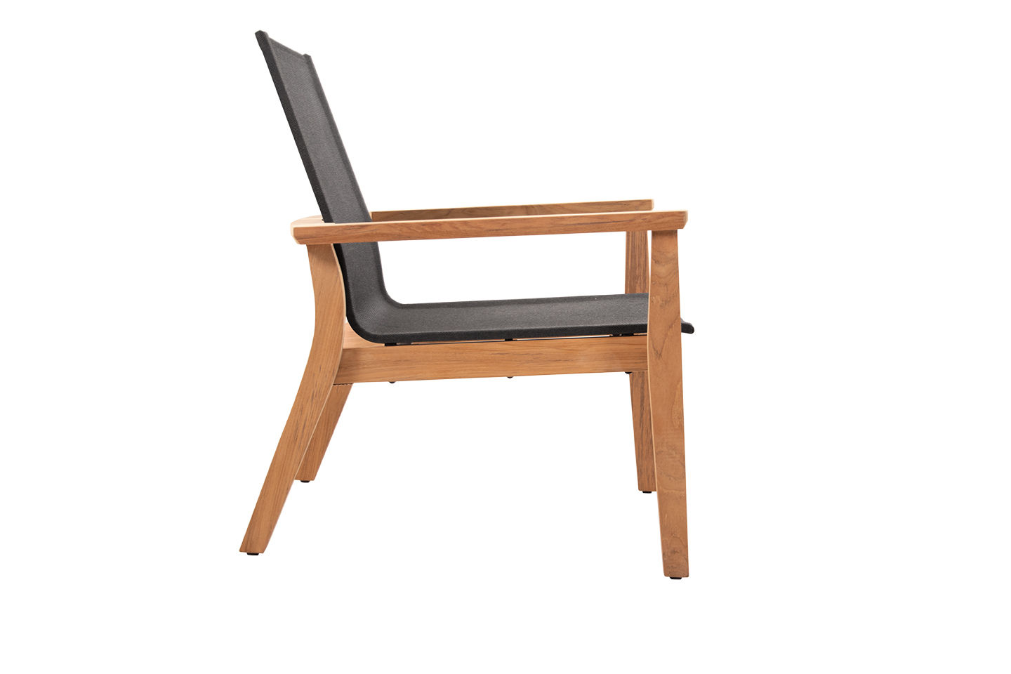 Maya Sling Club Chair with Arms, Anthracite, Coated